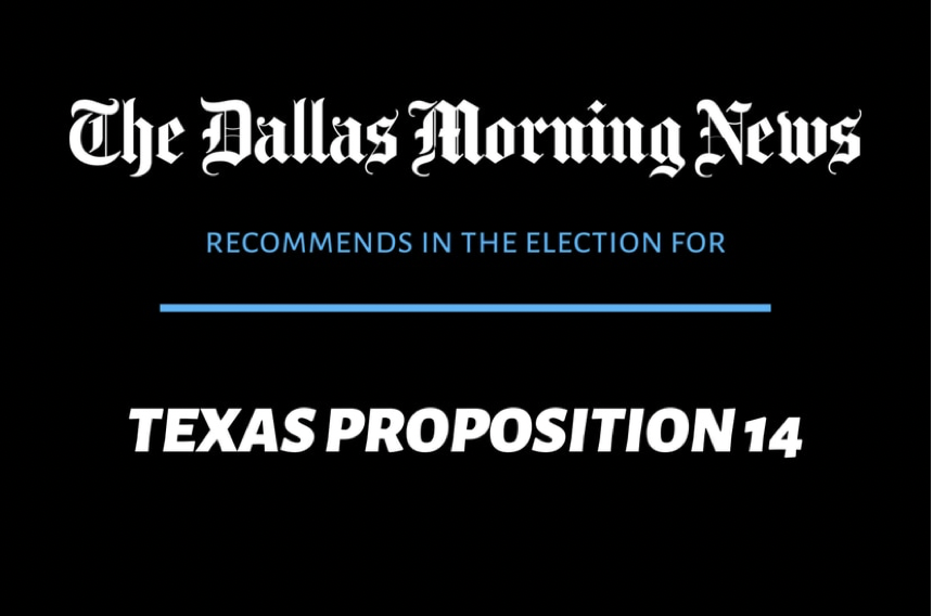 Dallas Morning News: We recommend: Prop 14 would create the Centennial Parks Conservation Fund